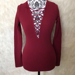 Free People Intimately Lace up Top